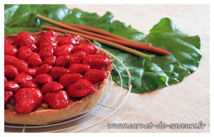 Tarte fraise rhubarbe